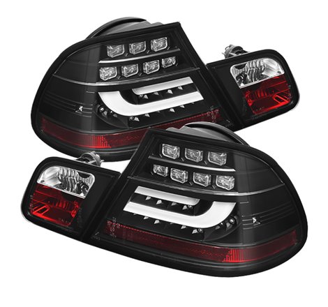 Spyder 04-06 BMW E46 2Dr (Coupe ONLY No Conv.) Lgtbar Styl LED Tail Lghts Blk ALT-YD-BE4604-LBLED-BK