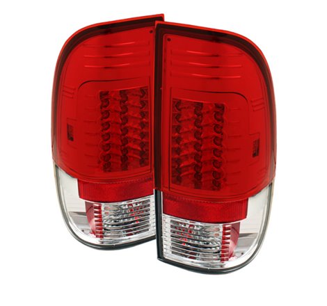 Spyder Ford Super Duty 08-15 Version 2 LED Tail Lights Red Clear ALT-YD-FS07-LED-G2-RC