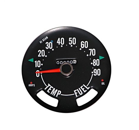 Omix Speedometer Gauge 0-90 MPH 55-79 Jeep CJ Models