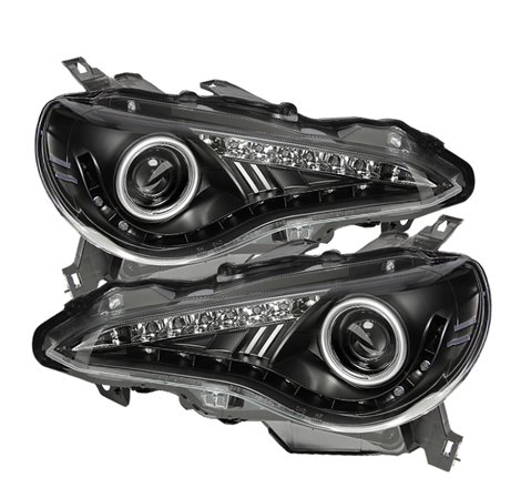 Spyder Subaru BRZ 12-14 Projector Headlights- DRL LED Black PRO-YD-SUBRZ12-BK