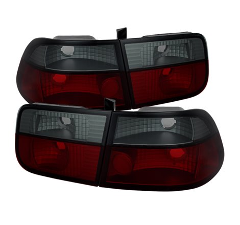 Spyder Honda Civic 96-00 2Dr Crystal Tail Lights Red Smoke ALT-YD-HC96-2D-CRY-RS