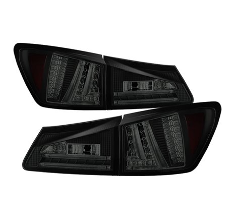 Spyder Lexus IS250 06-08 LED Tail Lights Black Smoke ALT-YD-LIS06-LED-BSM