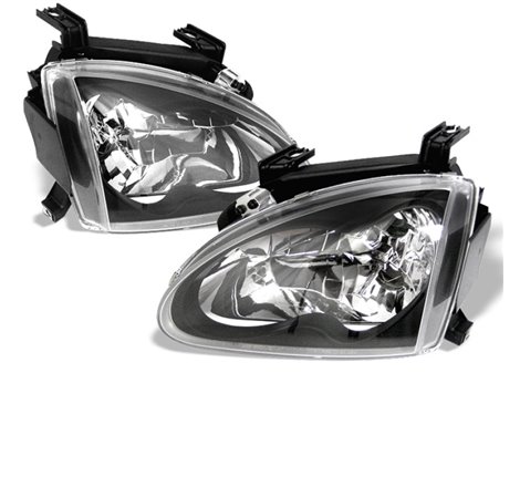 Spyder Honda Del Sol 93-97 Crystal Headlights Black HD-YD-HD93-BK