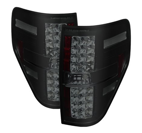 Spyder Ford F150 09-14 LED Tail Lights Black Smoke ALT-YD-FF15009-LED-BSM