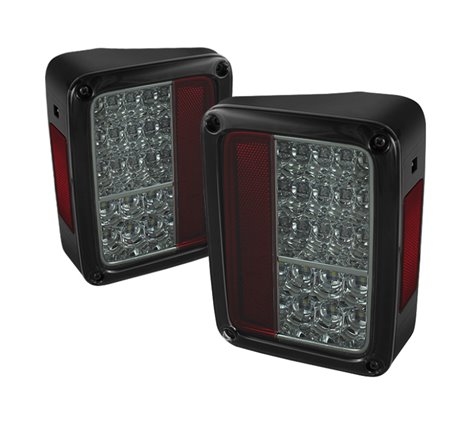 Spyder Jeep Wrangler 07-15 LED Tail Lights Smoke ALT-YD-JWA07-LED-SM