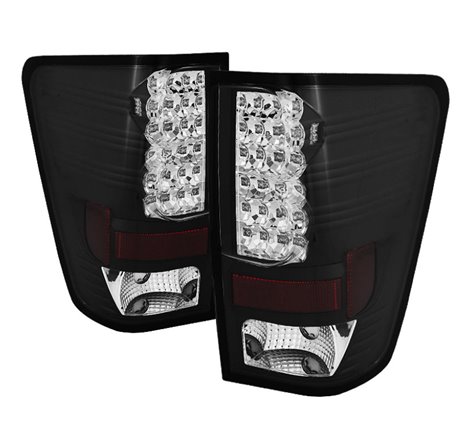 Spyder Nissan Titan 04-14 LED Tail Lights Black ALT-YD-NTI04-LED-BK