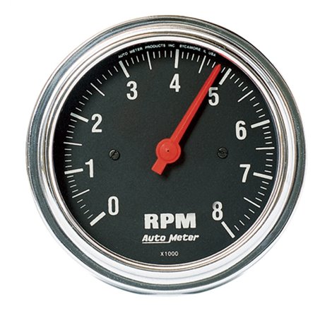 Autometer Traditional Chrome 3-3/8in 8K RPM In Dash Tachometer