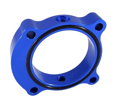 Torque Solution Throttle Body Spacer 2013+ Hyundai Genesis Coupe 2.0T  - Blue