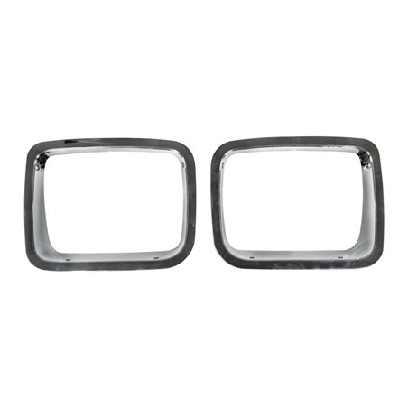 Omix Headlight Bezel Chrome 87-95 Jeep Wrangler YJ