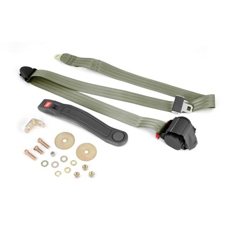 Omix 3-Point Seat Belt Olive Retractable Universal