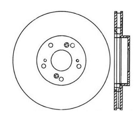 StopTech Power Slot Slotted 06-08 Honda Civic Si Front Right Rotor