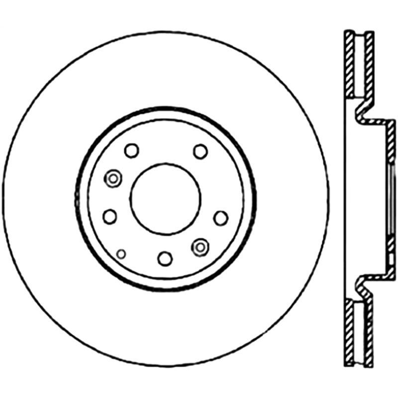 StopTech Power Slot 2003+ Mazda RX8 Slotted CRYO Left Front Rotor - SPORT SUSPENSION ONLY