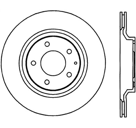 StopTech Power Slot 2003+ Mazda RX8 Slotted CRYO Left Rear Rotor - SPORT SUSPENSION ONLY