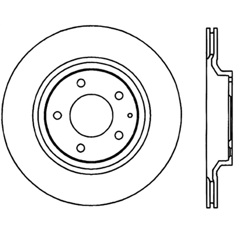 StopTech Power Slot 2003+ Mazda RX8 Slotted CRYO Left Rear Rotor - SPORT SUSPENSION ONLY