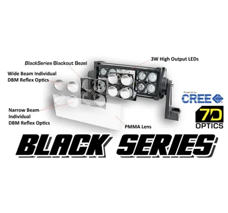 Oracle Black Series - 7D 12 60W Dual Row LED Light Bar - 6000K SEE WARRANTY