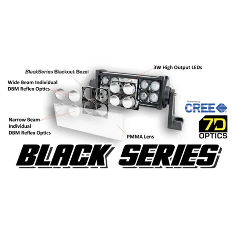 Oracle Black Series - 7D 12 60W Dual Row LED Light Bar - 6000K SEE WARRANTY