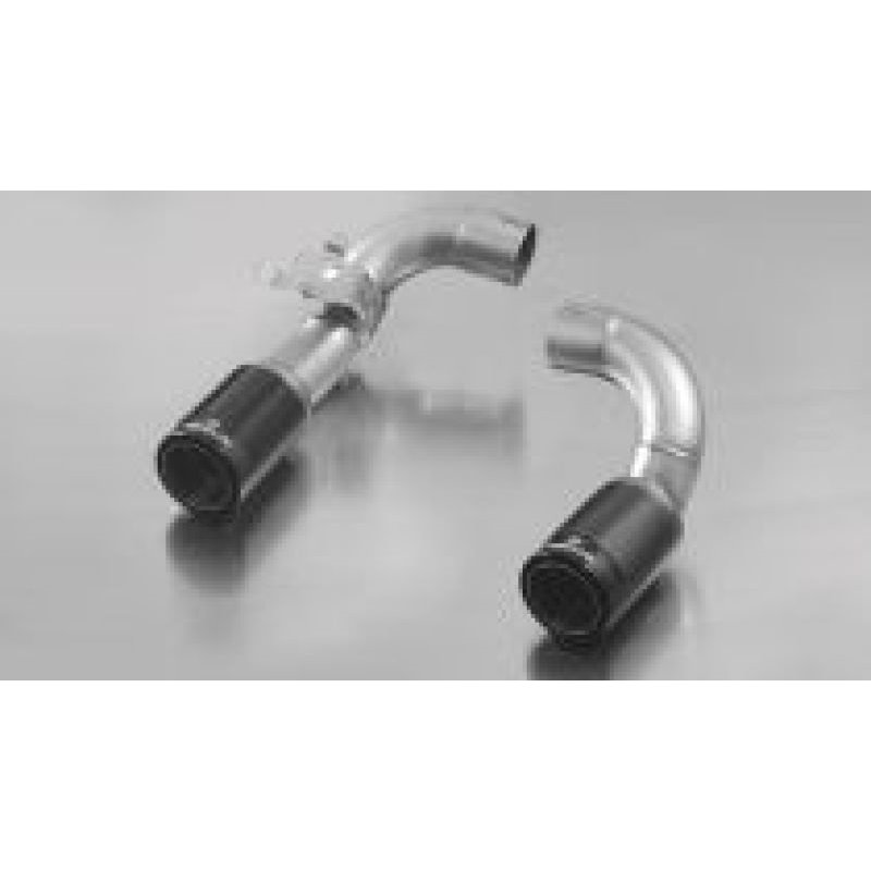 Remus 2012 BMW 3 Series F30/F31 84mm Dual Black Chrome Straight w/Carbon Insert Tail Pipe Set