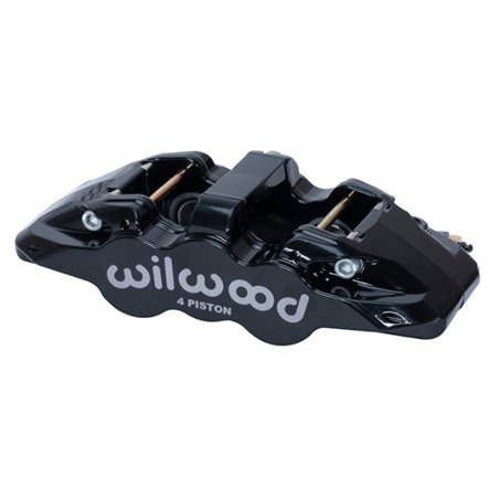 Wilwood Caliper - Aero4-DS Forged Four-Piston Caliper Black 1.12in Piston 1.10in Rotor - Black