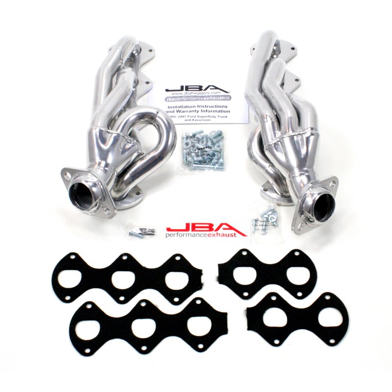 JBA 05-10 Ford F-Series 6.8L 3V V10 1-1/2in Primary Silver Ctd Cat4Ward Header