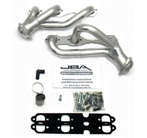 JBA GM S-Truck 4.3L V6 2WD 1-1/2in Primary Silver Ctd Cat4Ward Header