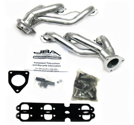 JBA 03-13 GM Truck 4.3L V6 1-1/2in Primary Silver Ctd Cat4Ward Header