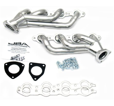 JBA 03-06 GM Truck 6.0L LS w/o EGR 1-5/8in Primary Silver Ctd Cat4Ward Header