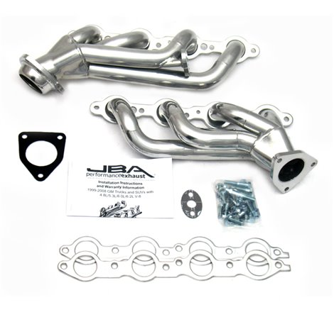 JBA 99-01 GM Truck 4.8L/5.3L LS w/o A.I.R. w/EGR 1-5/8in Primary Silver Ctd Cat4Ward Header