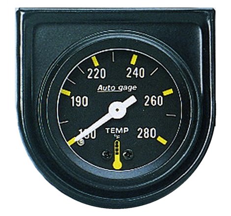 Autometer AutoGage 1 1/2in Mechanical 280 Deg Water Temp Gauge - Black