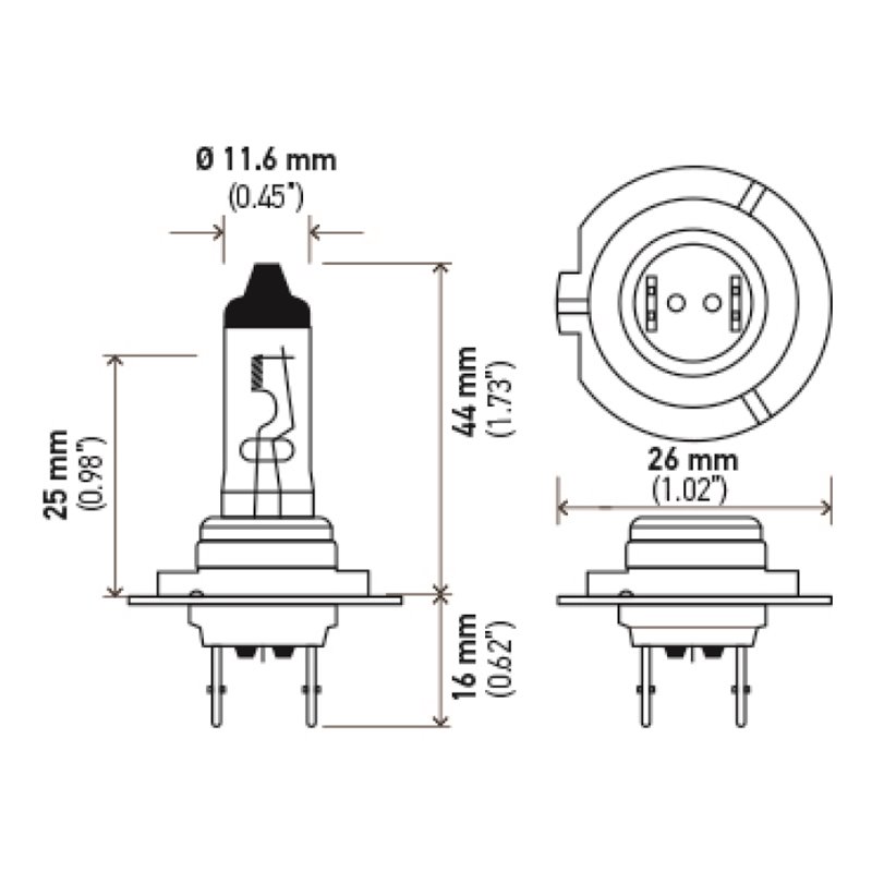 Hella Halogen H7 Bulb