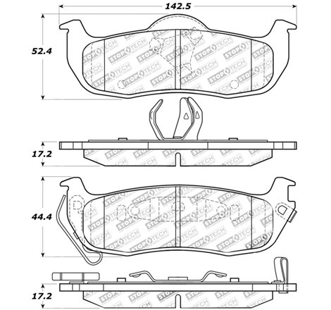 StopTech Street Touring 04-15 Nissan Titan Rear Brake Pads