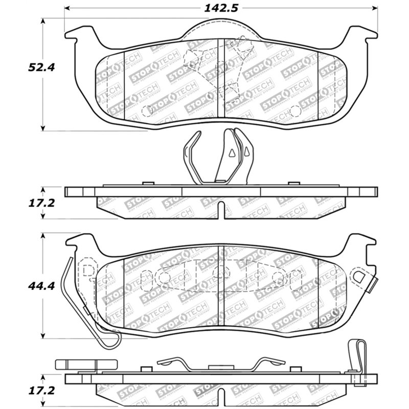 StopTech Street Touring 04-15 Nissan Titan Rear Brake Pads