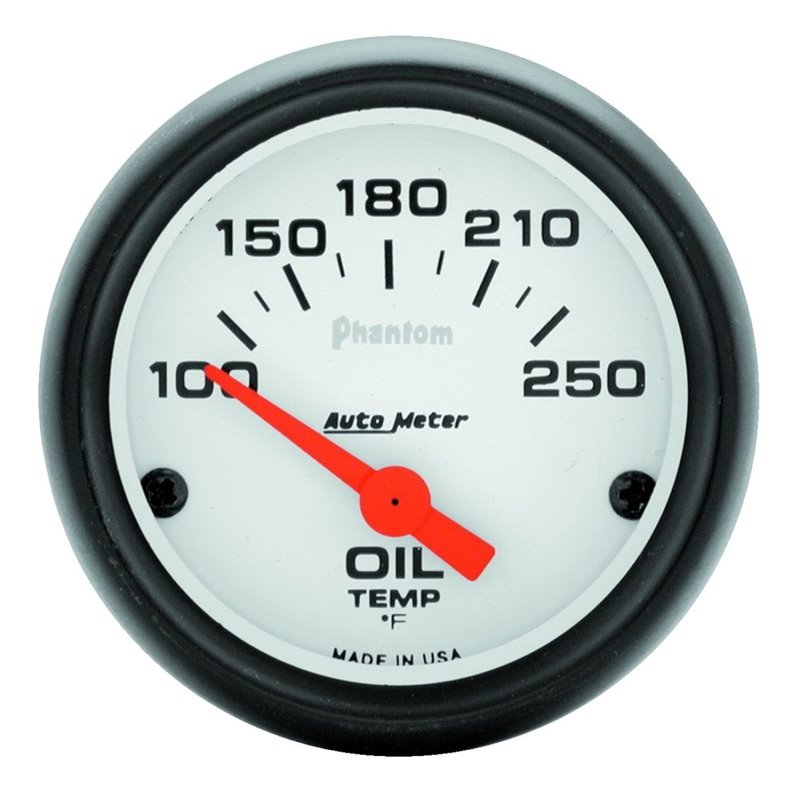 Autometer Phantom 52mm Oil Temp 100-250 F Electronic Gauge Kit