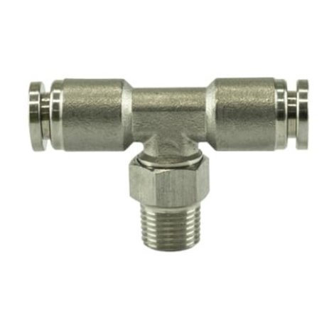 Turbosmart 1/8 NPT to TEE 1/4 Pushloc Stainless Steel