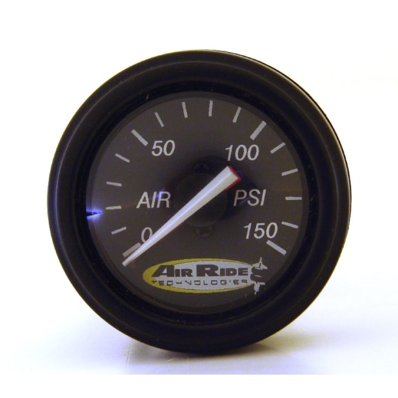 Ridetech Air Pressure Gauge Dual Needle Black Face 150psi w/ Fittings