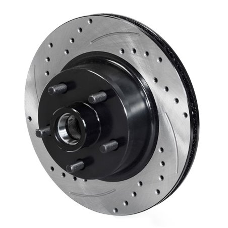 Wilwood Rotor Front SRP Drilled & Slotted Black - 65-69 Ford Mustang 5x4.5BC