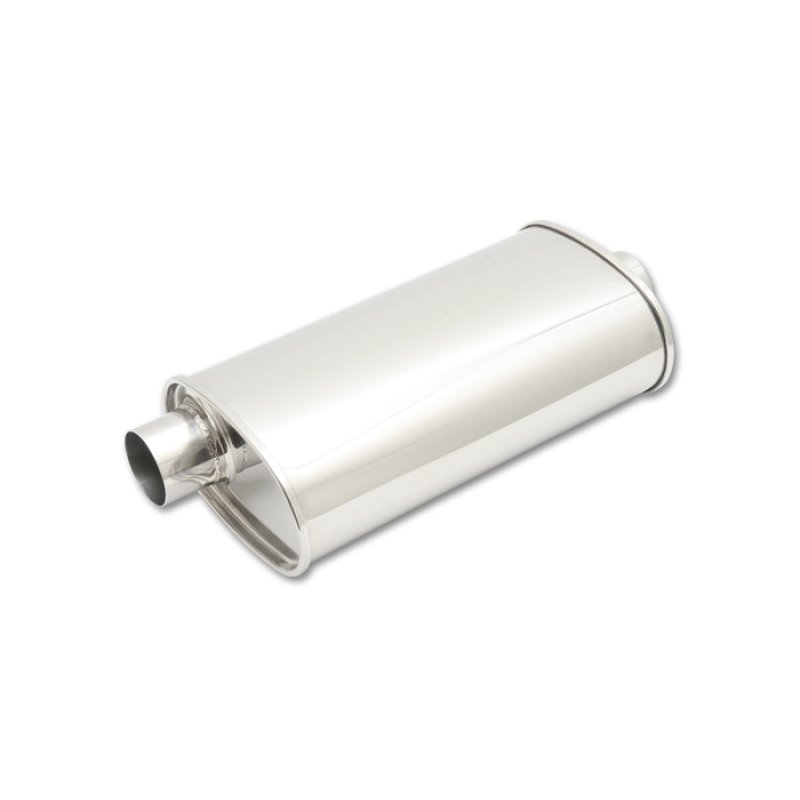 Vibrant StreetPower Oval Muffler 3.50in Inlet/Outlet (Offset-Center)