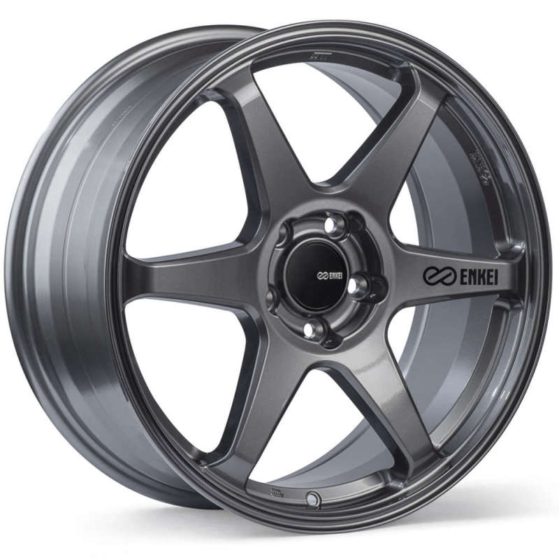 Enkei T6R 17x8 45mm Offset 5x100 Bolt Pattern 72.6 Bore Gloss Gunmetal Wheel