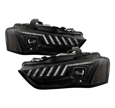 Spyder 13-16 Audi A4/S4 Halogen Model Only Projector Headlights - Black PRO-YD-AA413HALSI-BK