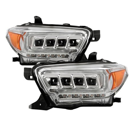 Spyder 16-20 Toyota Tacoma Halogen Model Only High-Power LED Headlights - Chrome PRO-YD-TT16HALAP-C