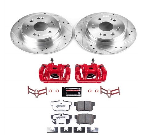 Power Stop 02-04 Honda CR-V Rear Z26 Street Warrior Brake Kit w/Calipers