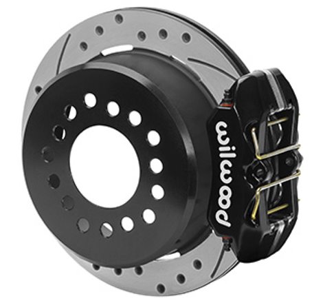 Wilwood Chevrolet 7-5/8in Rear Axle Dynapro Disc Brake Kit 11in Drilled/Slotted Rotor -Black Caliper