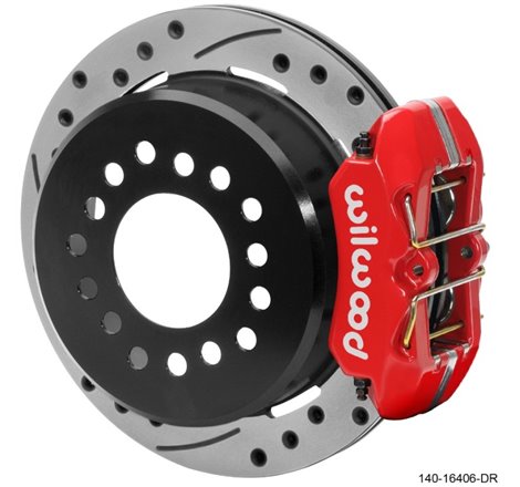 Wilwood Ford Explorer 8.8in Rear Axle Dynapro Disc Brake Kit 11in Drilled/Slotted Rotor -Red Caliper