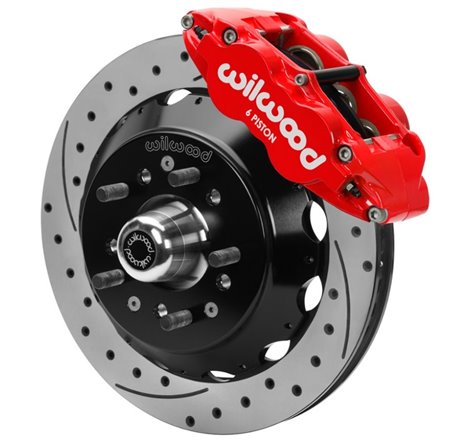 Wilwood 70-81 FBody/75-79 A&XBody FNSL6R Frt Brk Kit 12.88in D/S Rtr Red Caliper Use w/ PD Spindle