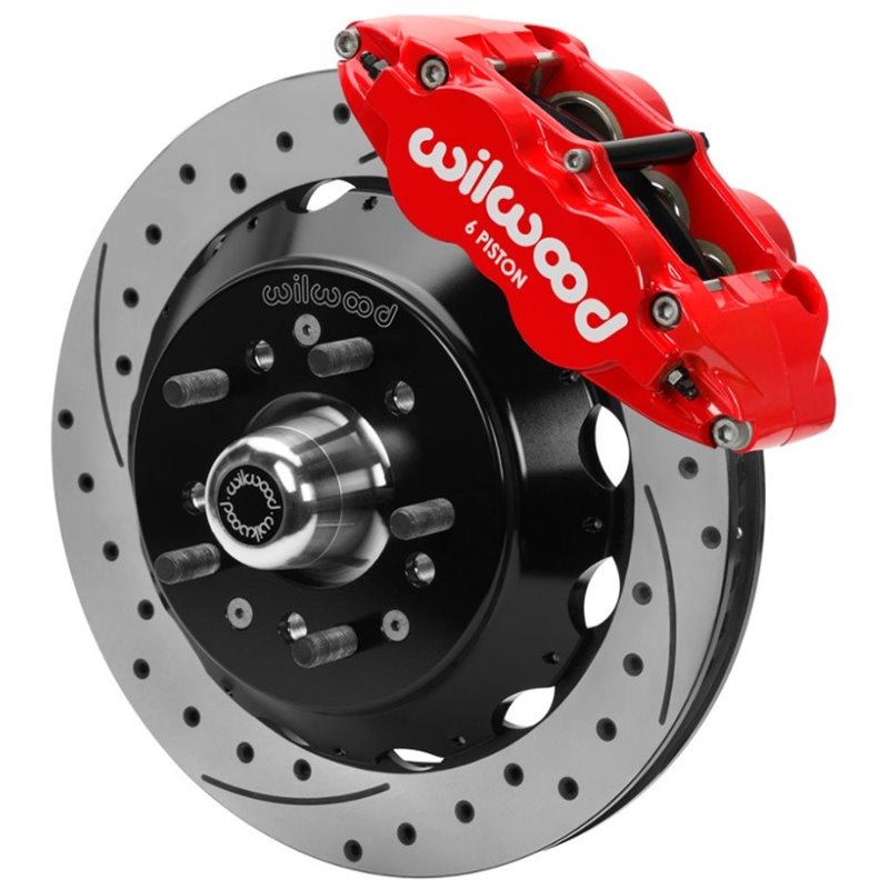 Wilwood 70-81 FBody/75-79 A&XBody FNSL6R Frt Brk Kit 12.88in D/S Rtr Red Caliper Use w/ PD Spindle