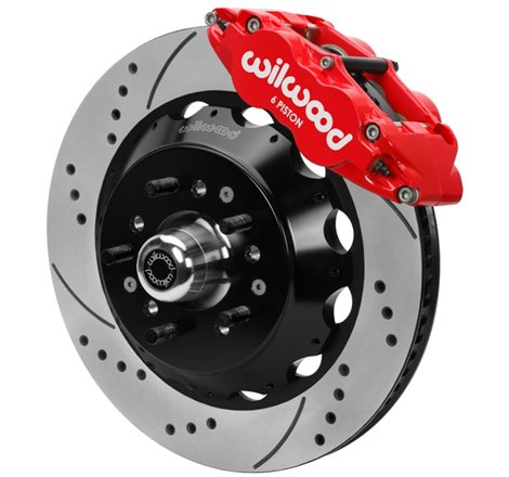 Wilwood 70-81 FBody/75-79 A&XBody FNSL6R Frt BBK 14in D/S Rtr Red Calipers Use w/ Pro Drop Spindle