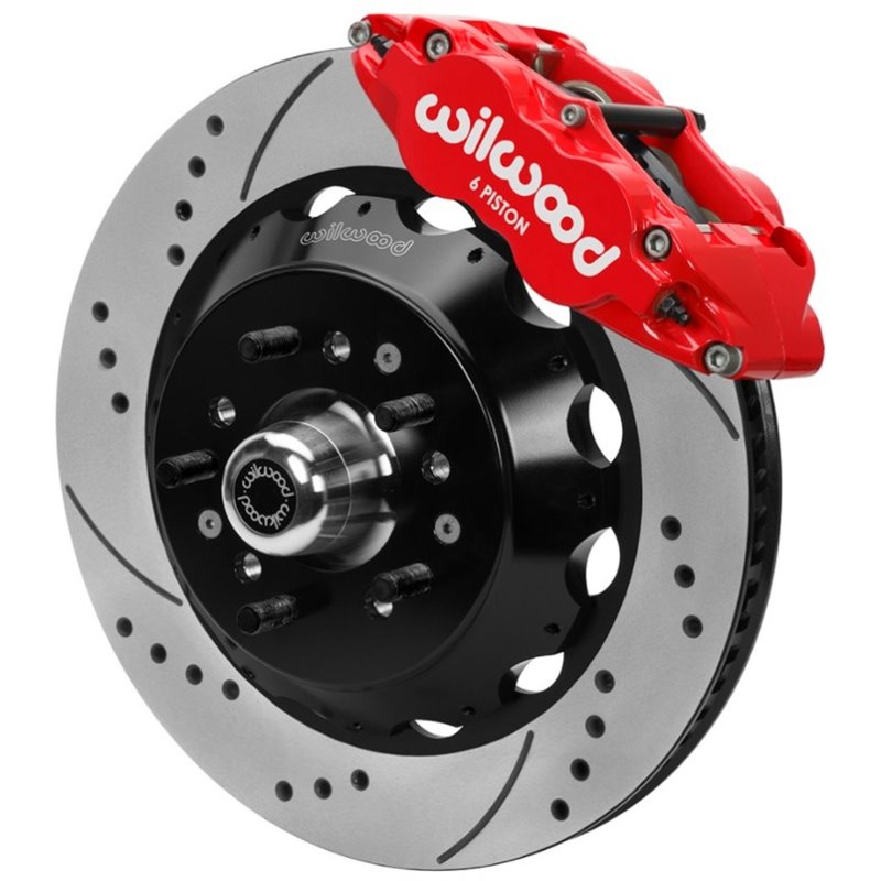 Wilwood 70-81 FBody/75-79 A&XBody FNSL6R Frt BBK 14in D/S Rtr Red Calipers Use w/ Pro Drop Spindle