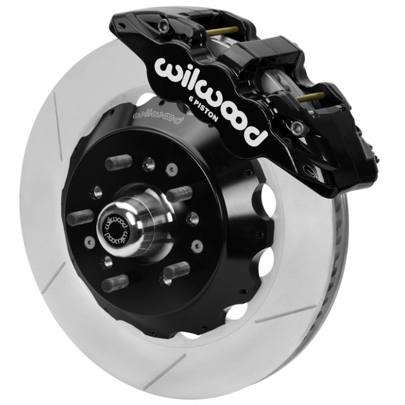 Wilwood 70-81 FBody/75-79 A&XBody AERO6 Frt BBK 14in Rtr Blk Calipers Use w/ Pro Drop Spindle