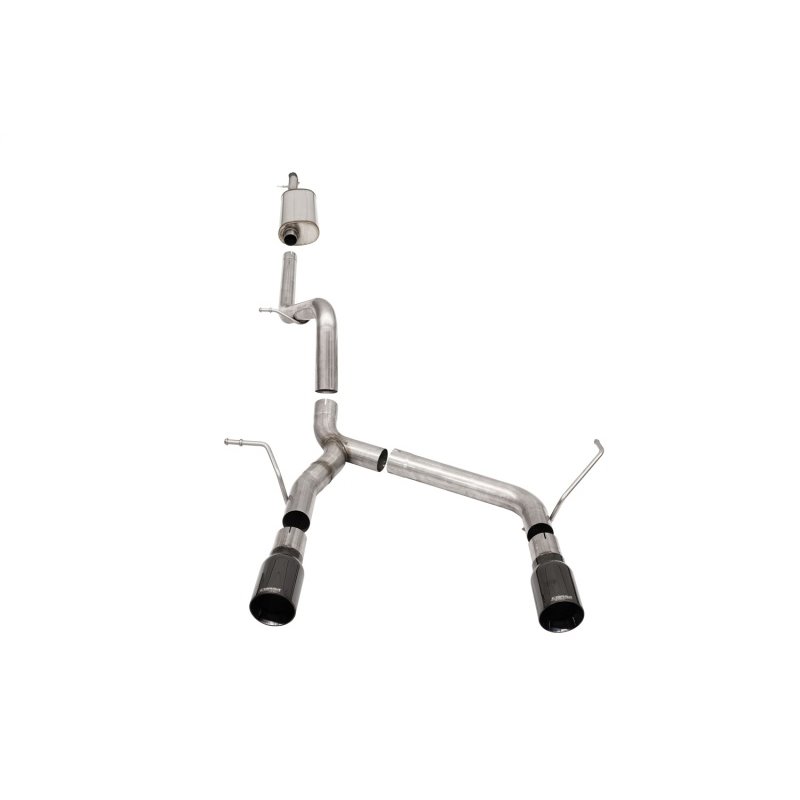 Corsa 07-18 Jeep Wrangler JKU 3.6L Sport 2.75in Cat-Back Exhaust w/ Single 4in Black Tips