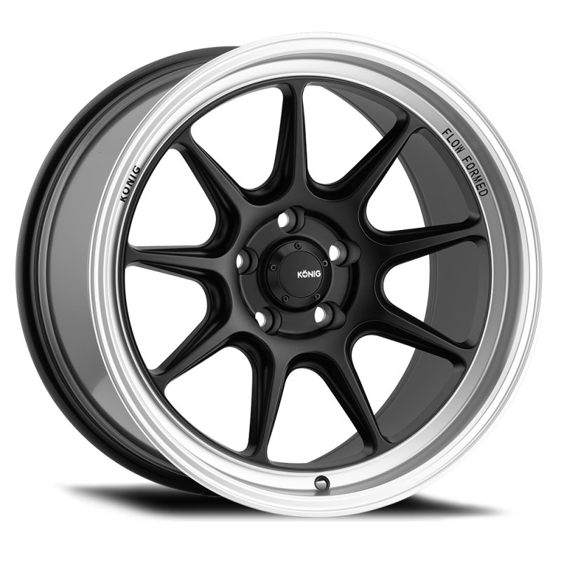 Konig Countergram 19x11B 5x112 ET40 Matte Black / Matte Machined Lip