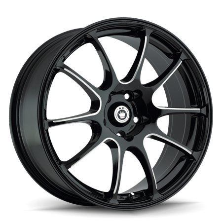 Konig Illusion 15x6.5 4x100 ET38 Black/Ball Cut Machine